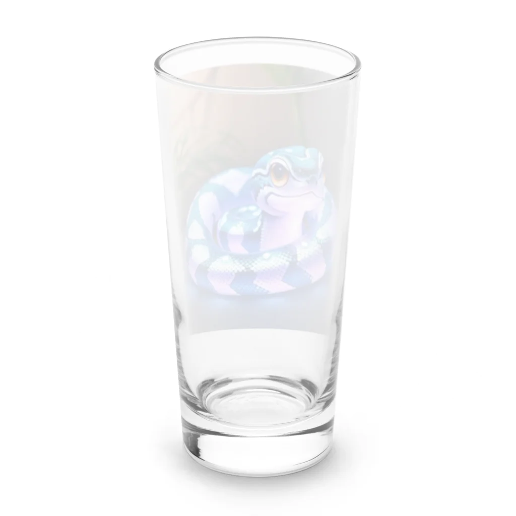 路傍の石のもふもふ村のブルースネーク Long Sized Water Glass :back