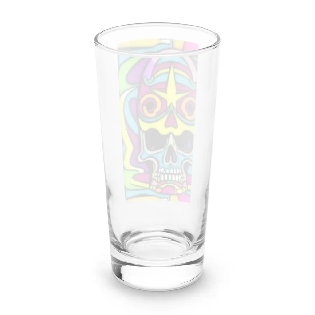 jack_and_beanのヘビーメタルでロックなスカル Long Sized Water Glass :back