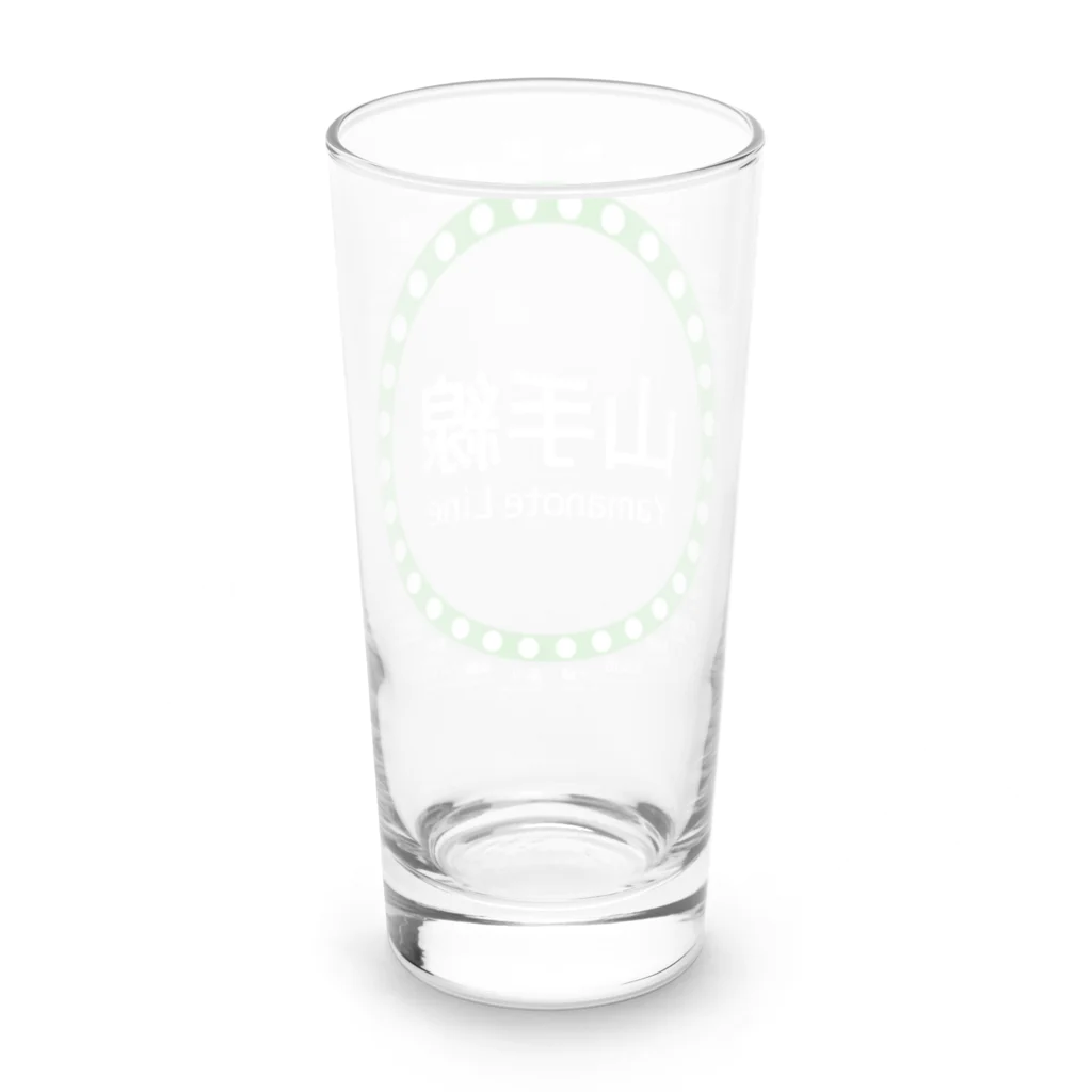 DRIPPEDのJR山手線路線図 白ロゴ Long Sized Water Glass :back