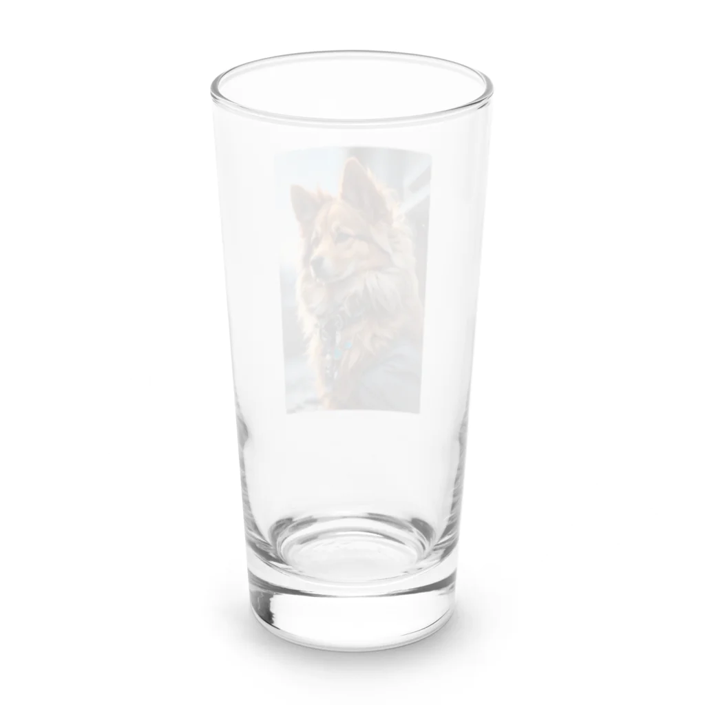 majuiceの凛々しい犬 Long Sized Water Glass :back