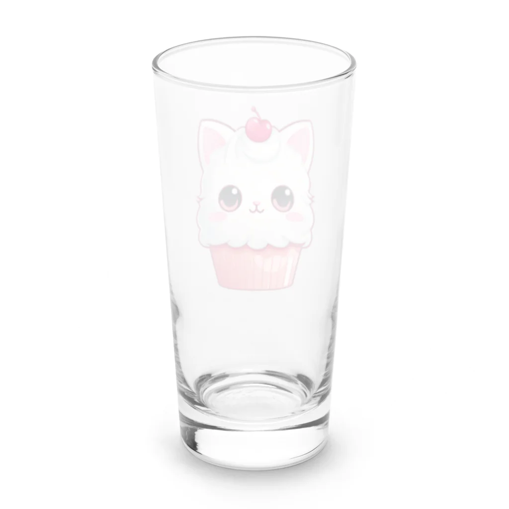 Vasetti_pressのカップケーキの猫ちゃん Long Sized Water Glass :back