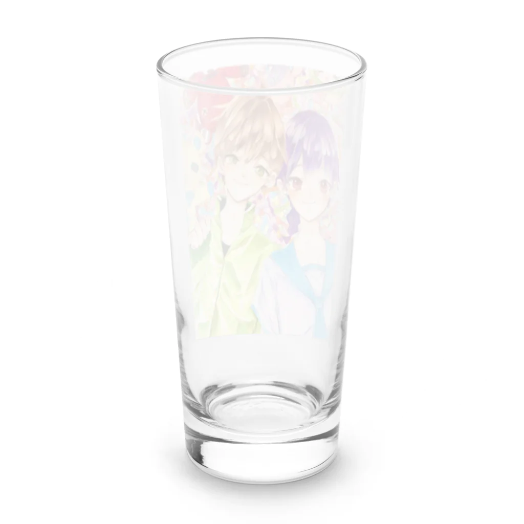 _a888popuriのカラフルくん Long Sized Water Glass :back