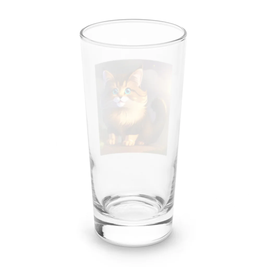 kpop大好き！のかわいい猫のイラストグッズ Long Sized Water Glass :back