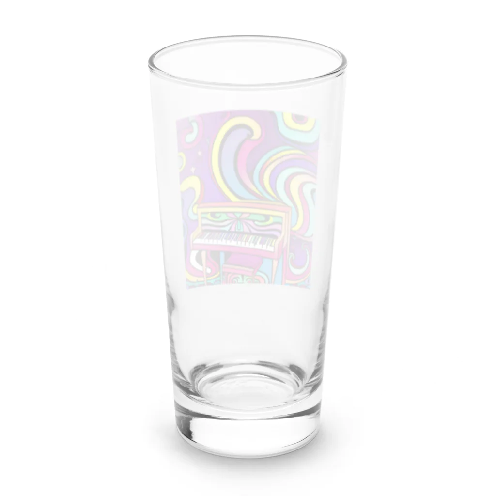 stugio_kの鮮やかなピアノ柄 Long Sized Water Glass :back