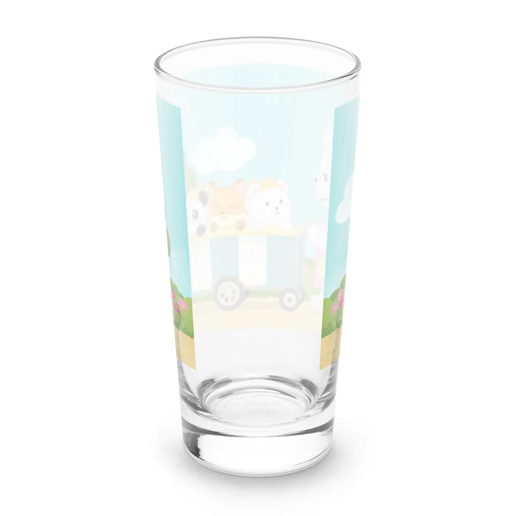 アプリコワークスのくまちゃん・みんなでお散歩 Long Sized Water Glass :back