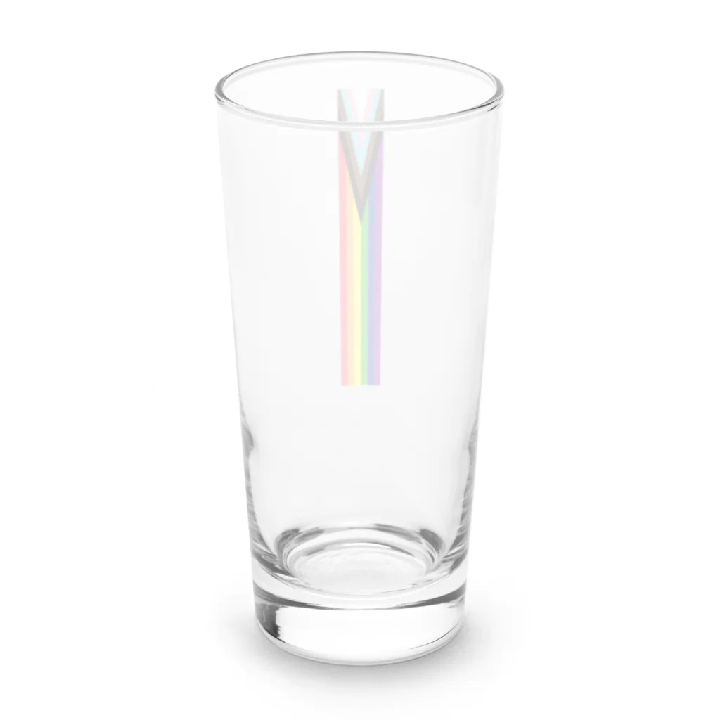 LGBTQ＋プライドショップのプログレッシブレインボー・ロンググラス Long Sized Water Glass :back