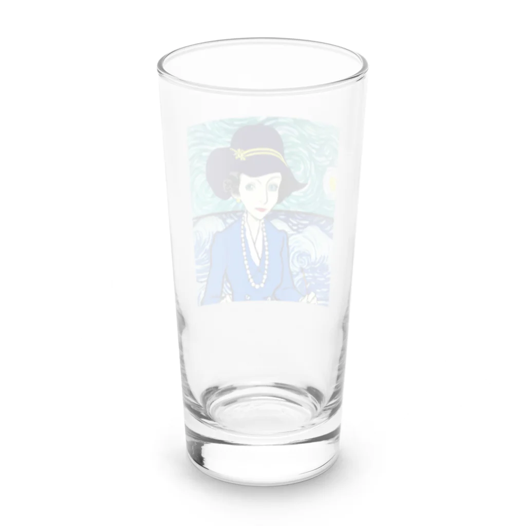 ラクダッピーのココシャネル、ゴッホの世界に行ってみた Long Sized Water Glass :back