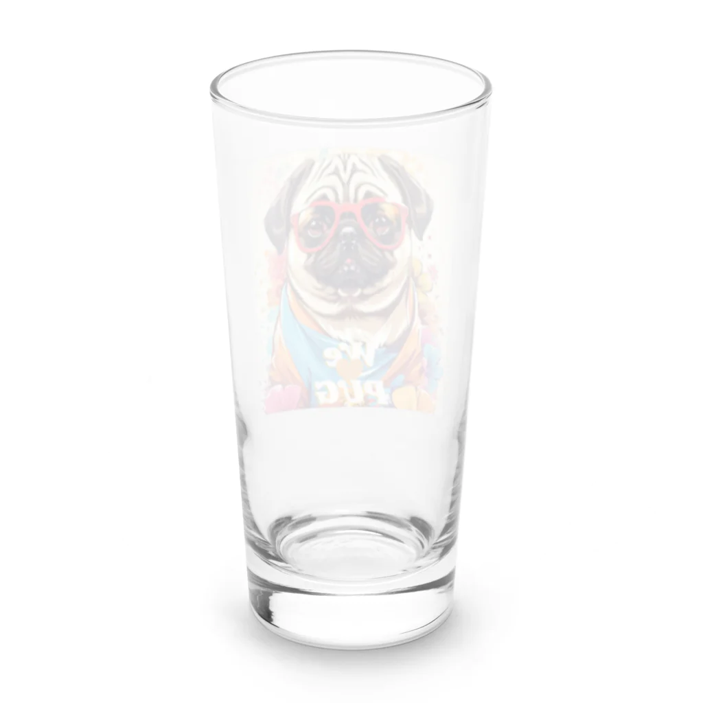 LEONのWe♥PUG　色彩（パグ大好き！） Long Sized Water Glass :back