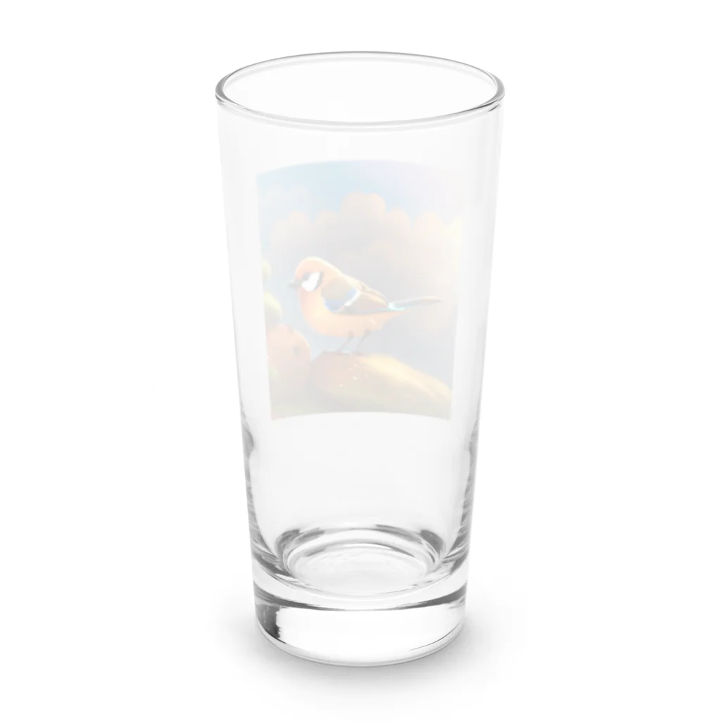 グッドグッズのかわいい鳥のイラストグッズ Long Sized Water Glass :back