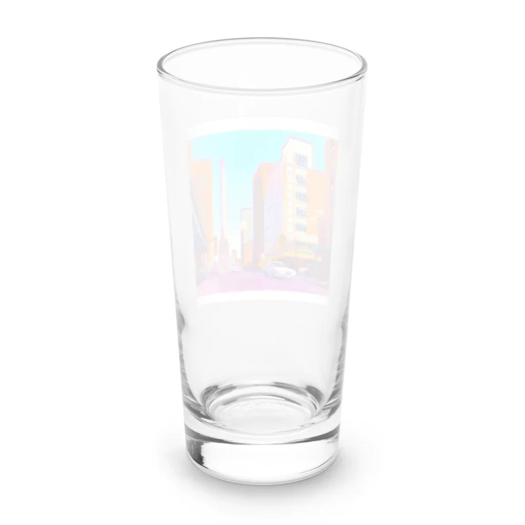 FACTORY MOWのヴィンテージアメリカの街並み Long Sized Water Glass :back