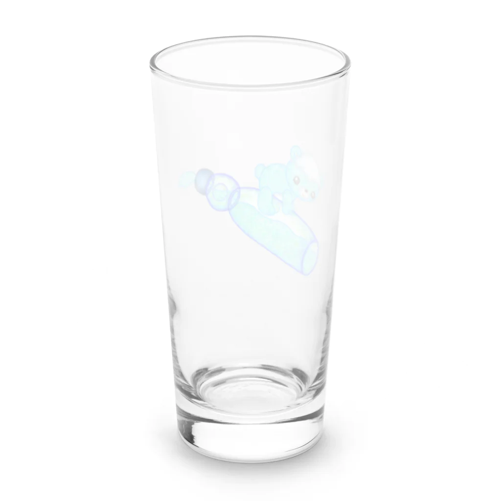 satoayaのアニマルカフェのドリンクマ　ラムネ Long Sized Water Glass :back