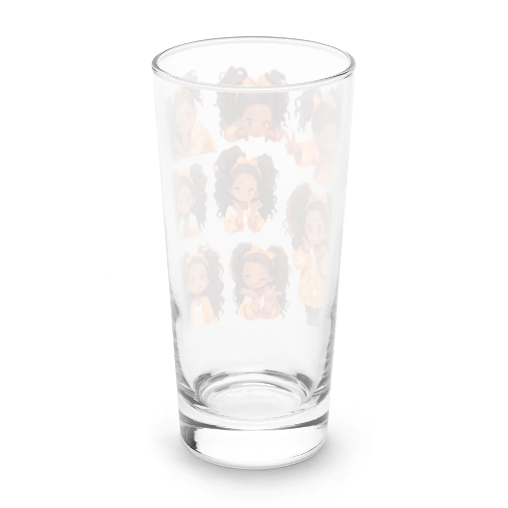 GratitudeGlow Globalのかわいいgirl Long Sized Water Glass :back