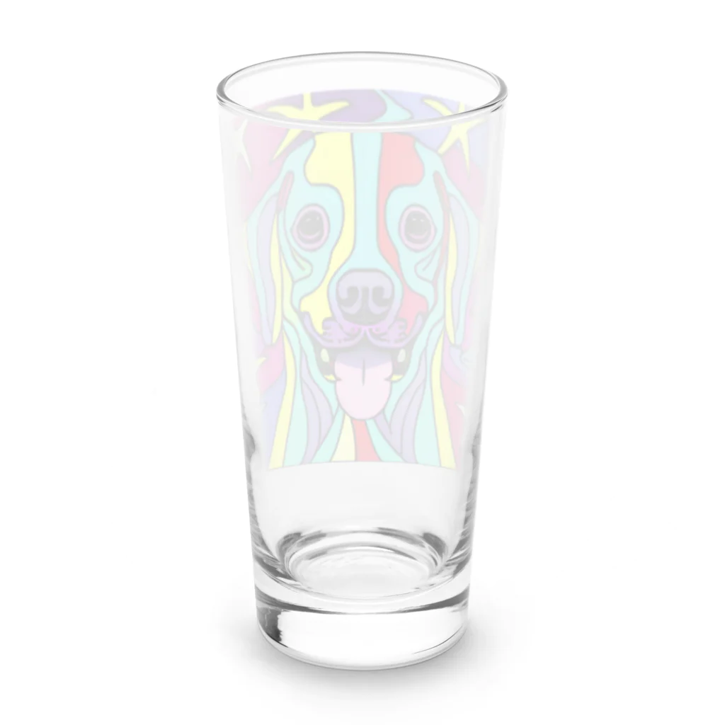 nakagawa-kikakuの奇抜なアート風の可愛い犬のグッズ Long Sized Water Glass :back