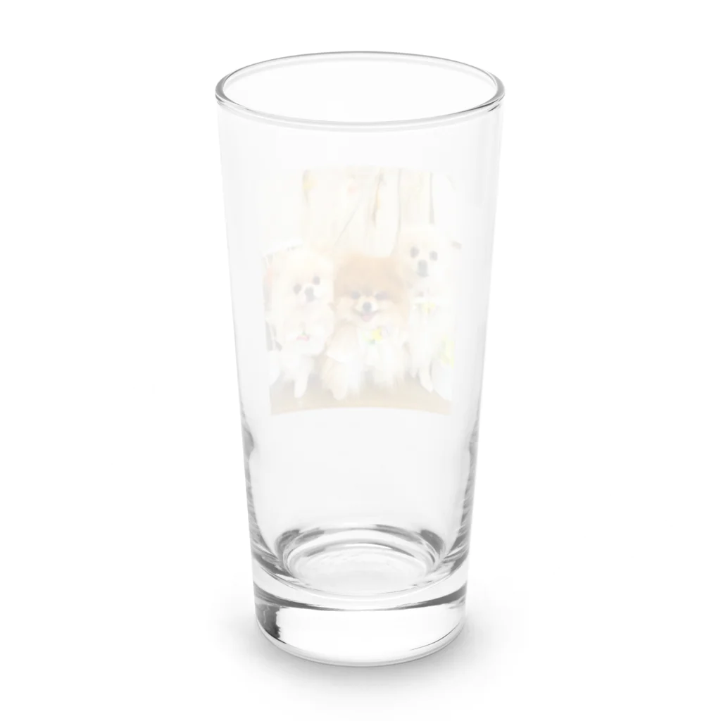 3pomeranian-leo-house　グッズショップのPomeranianlovers　ポメラニアン Long Sized Water Glass :back