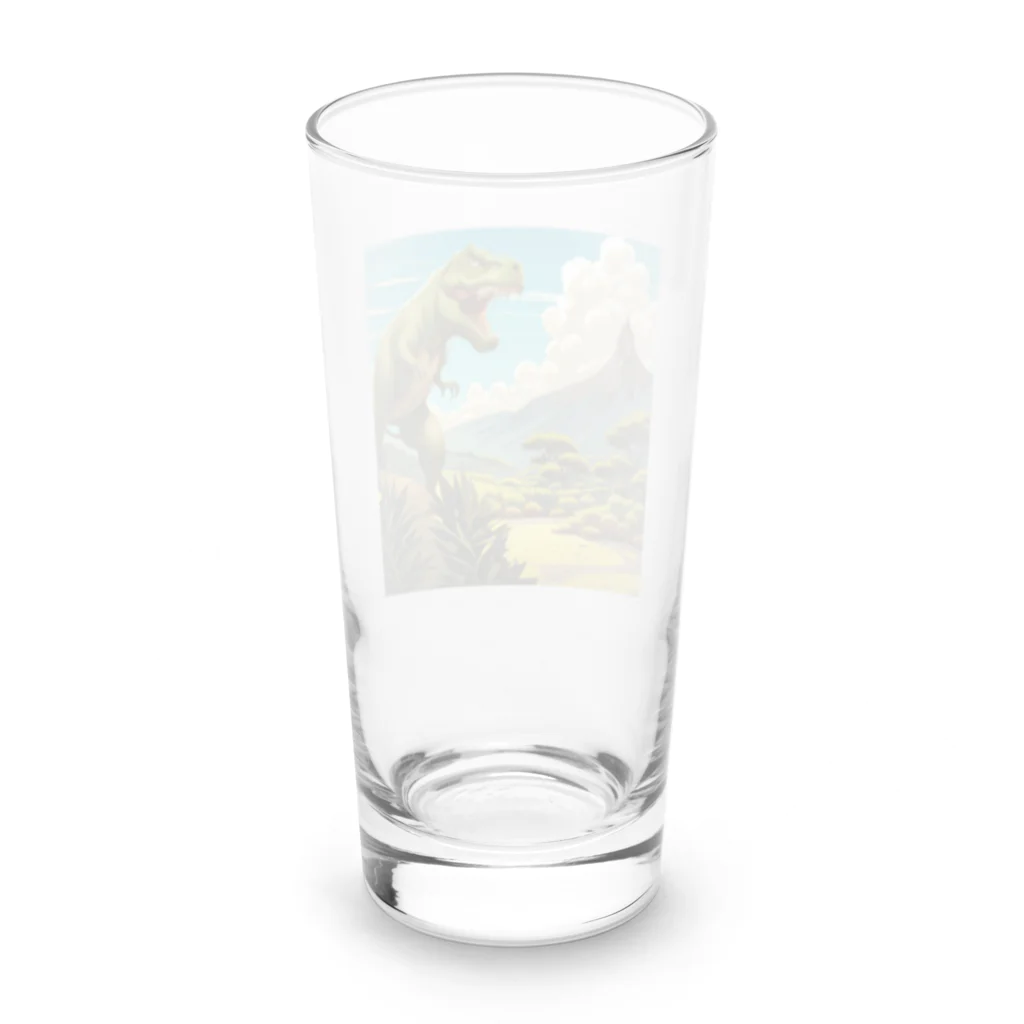 和彩-Wairoriのアニメ調　ティラノサウルス Long Sized Water Glass :back