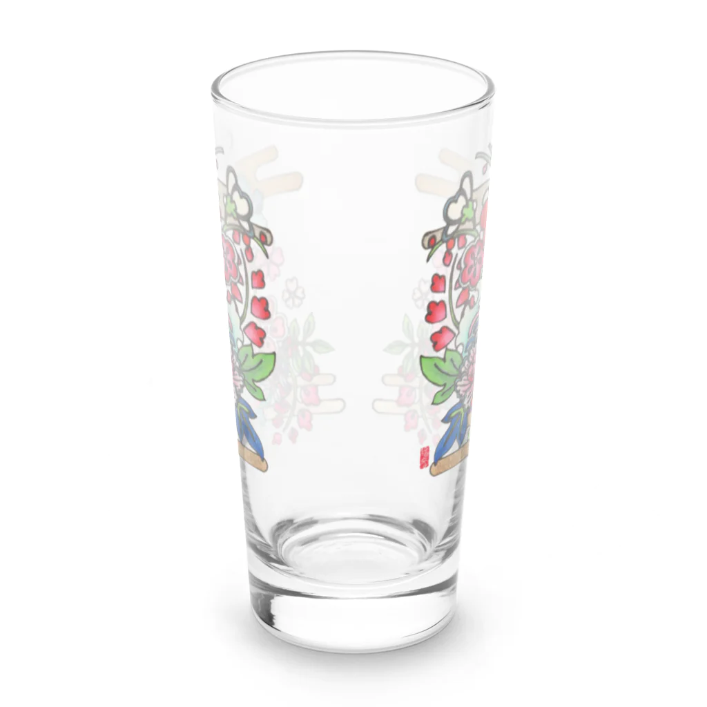 JapaneseArt Yui Shopの咲き誇れ Long Sized Water Glass :back