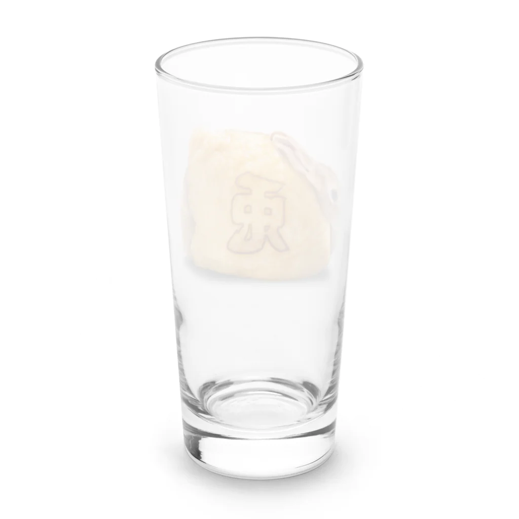 うさぎのうみちゃんねるショップの行楽のお供にお稲荷うさぎ-うさぎのうみ Long Sized Water Glass :back