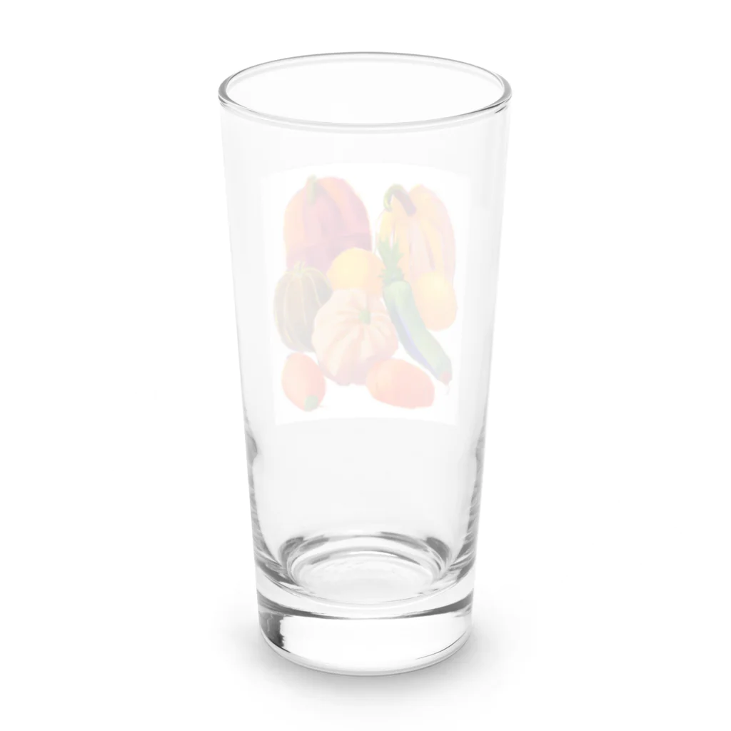 tsukiyachiの秋野菜 Long Sized Water Glass :back