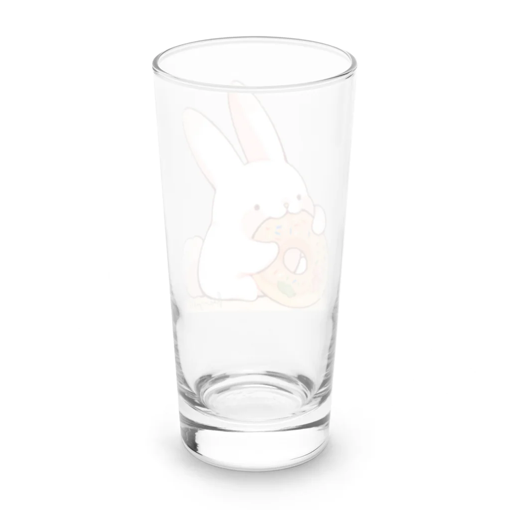 🌸hanausa🐰のうさぎとドーナツ２ Long Sized Water Glass :back