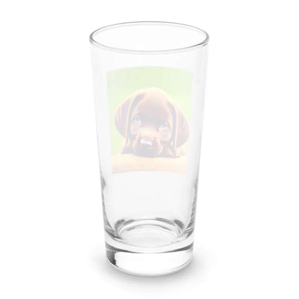 1103hiroのチョコラブ君 Long Sized Water Glass :back