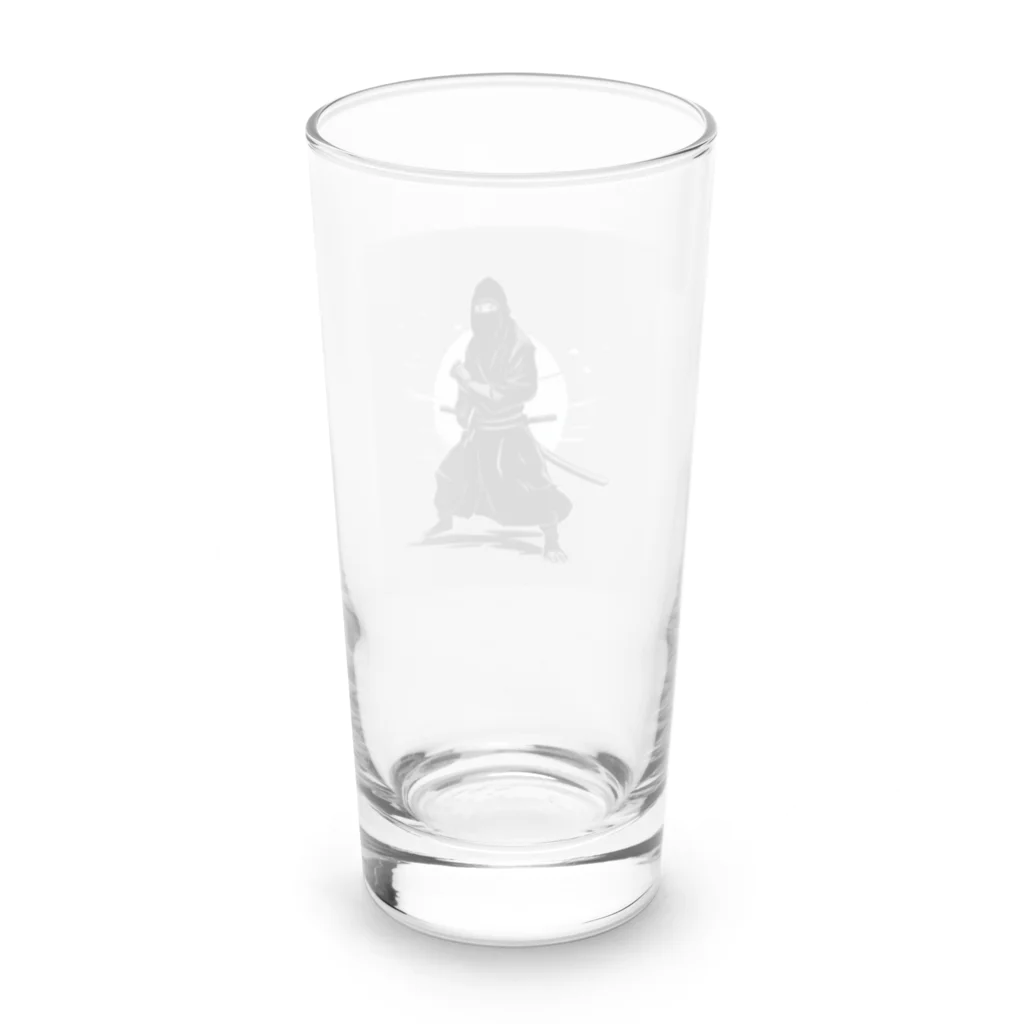 忍者の忍者のイラストグッズ Long Sized Water Glass :back