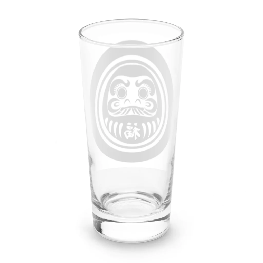 縁起物屋のだるま Long Sized Water Glass :back