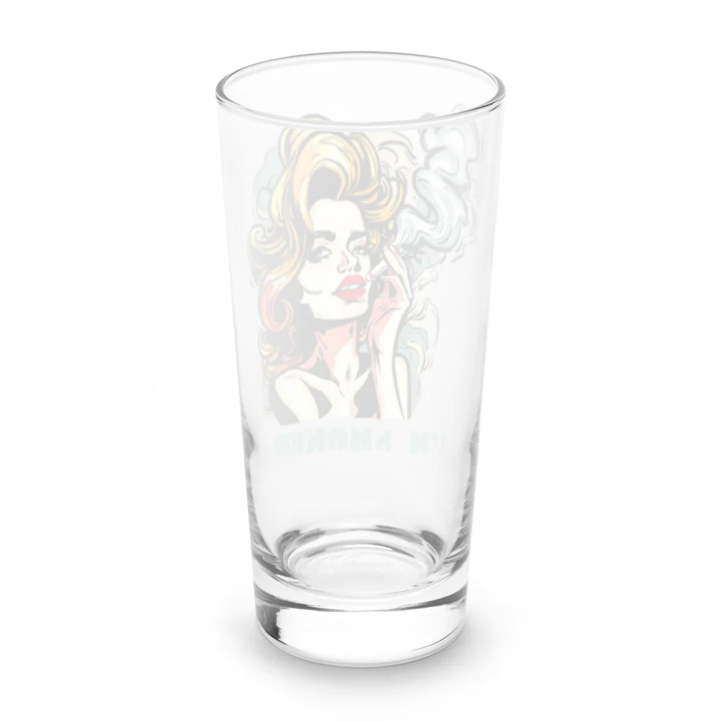 islandmoon13の煙草を吸う美女 Long Sized Water Glass :back