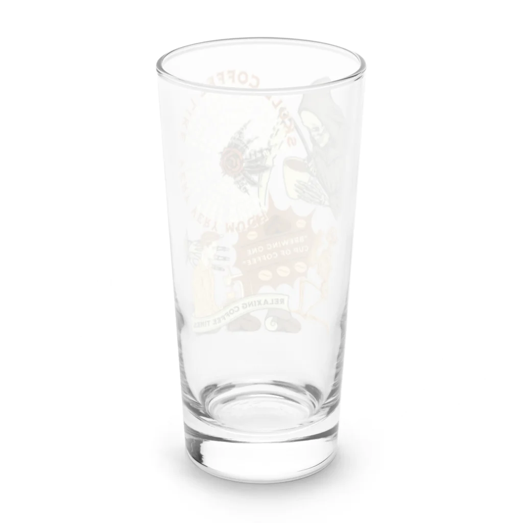 ecoartiqueの非常に非常にグラフィックtシャツのような頭蓋骨のコーヒー Long Sized Water Glass :back