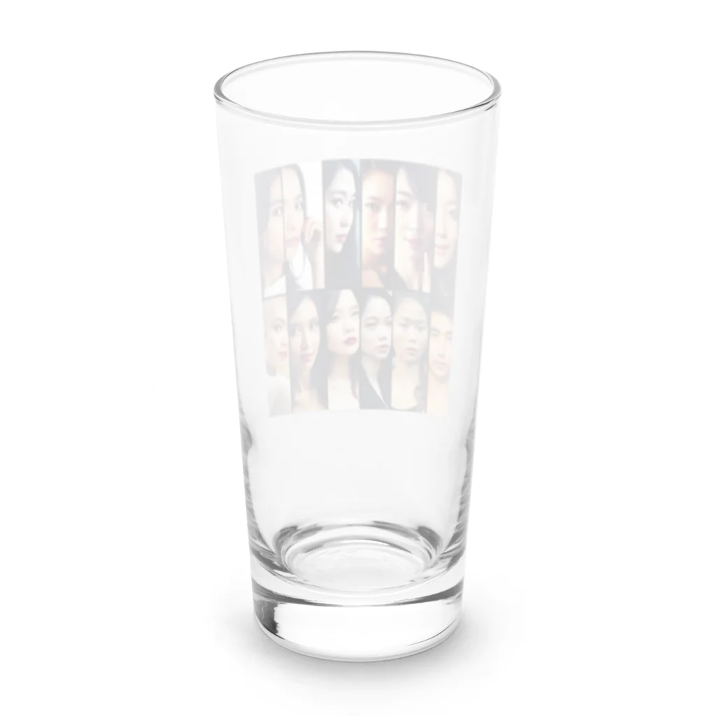 Stylishの女性の瞬間 Long Sized Water Glass :back