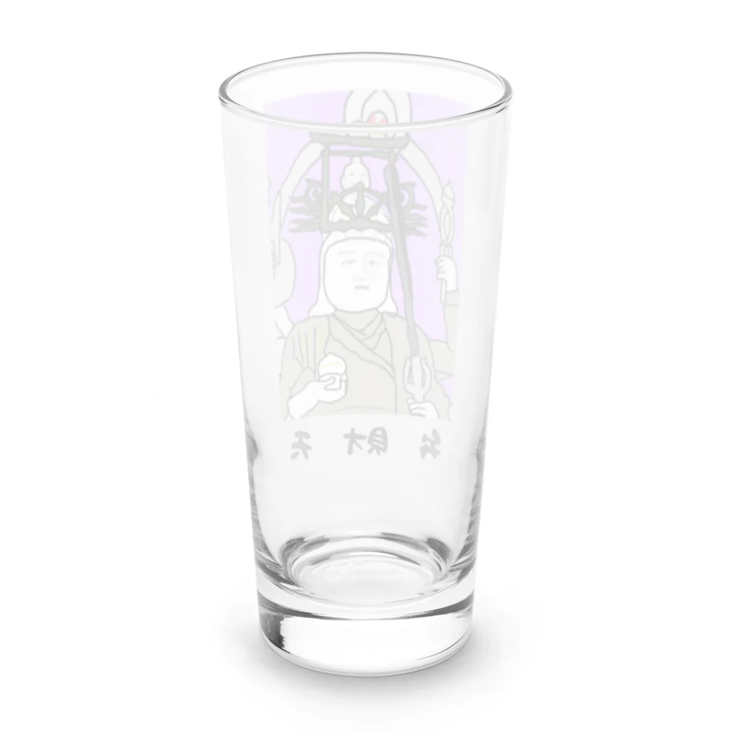 kazu_gの弁財天（切抜きロゴ/淡色グッズ用） Long Sized Water Glass :back