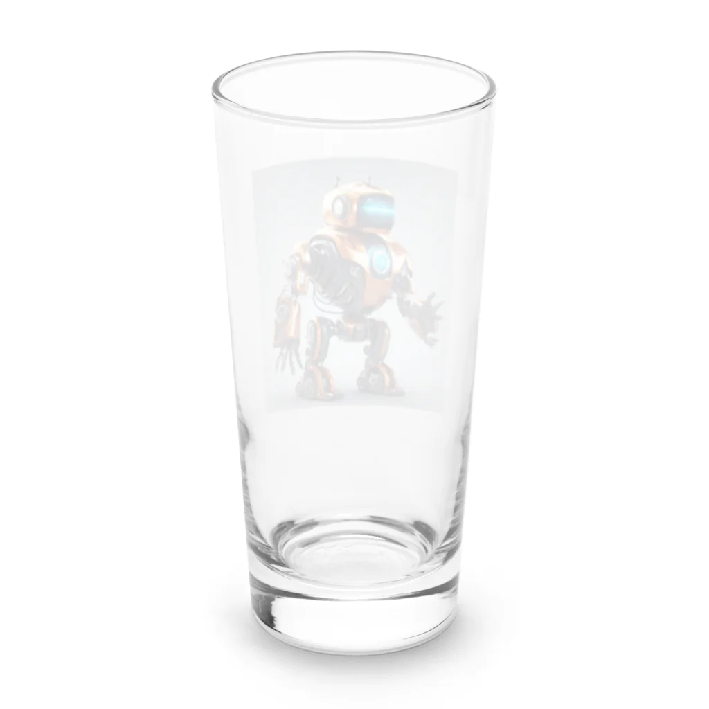 summerのショップのかっこいいロボットのイラストグッズ Long Sized Water Glass :back