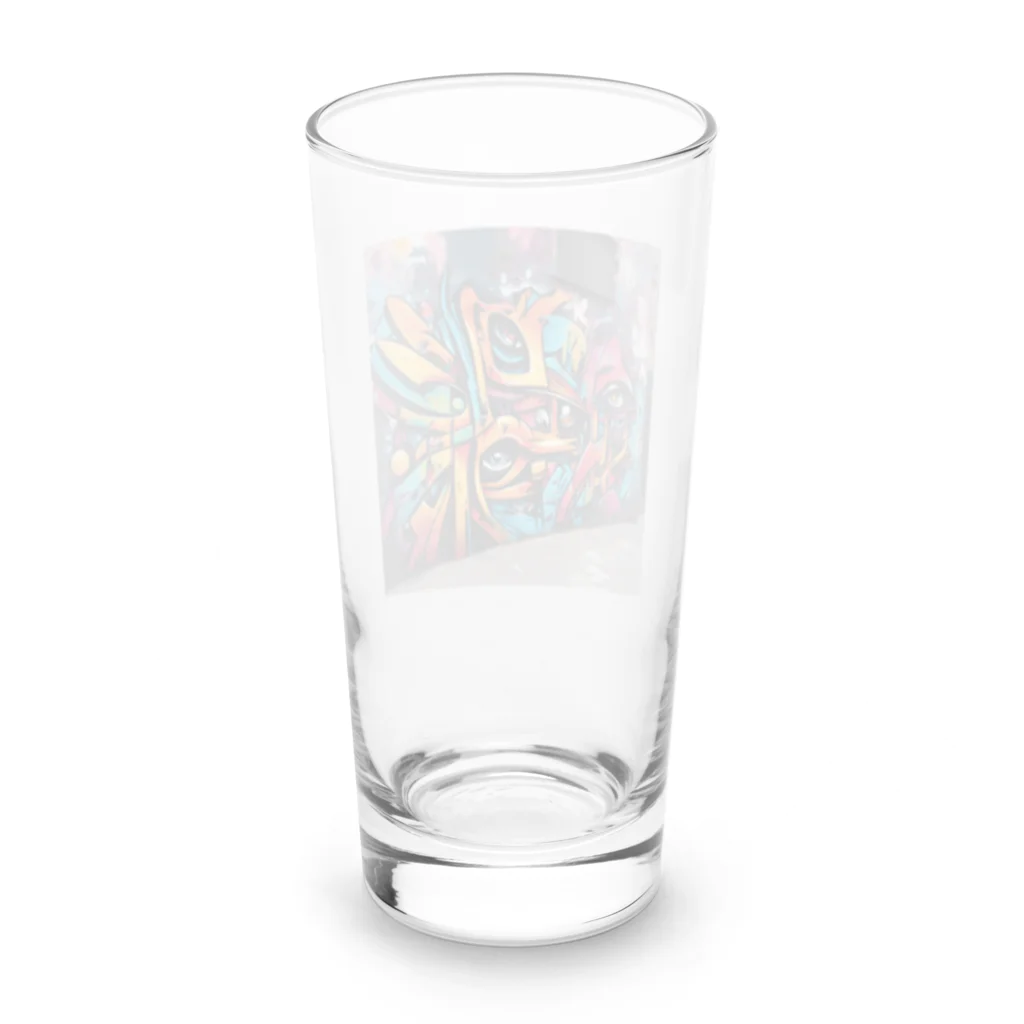 のんびりアート工房のストリートアート Long Sized Water Glass :back