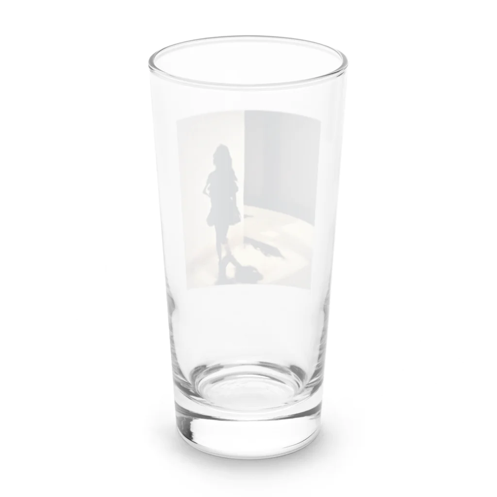 てんてんの綺麗な女性の影グッズ Long Sized Water Glass :back