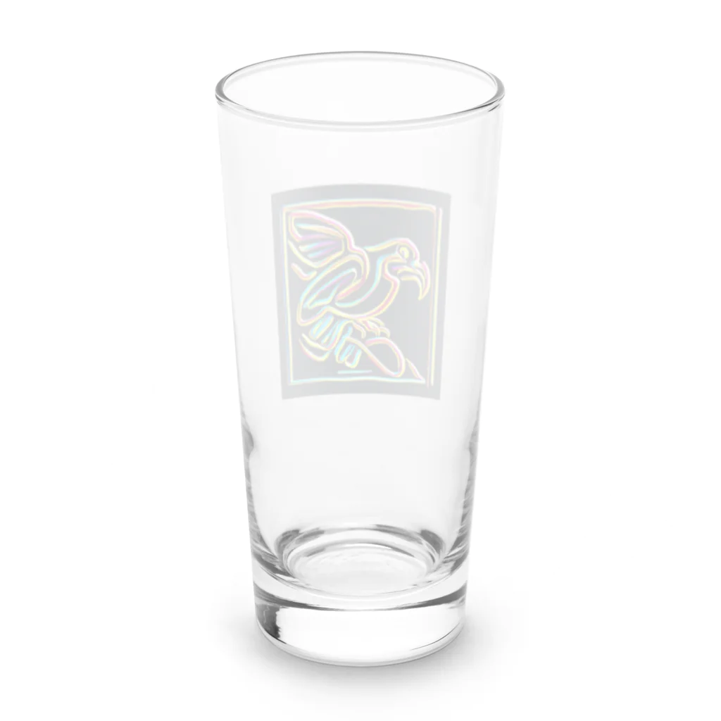 ikubohのナスカの地上絵「オウム」インスパイア06 Long Sized Water Glass :back