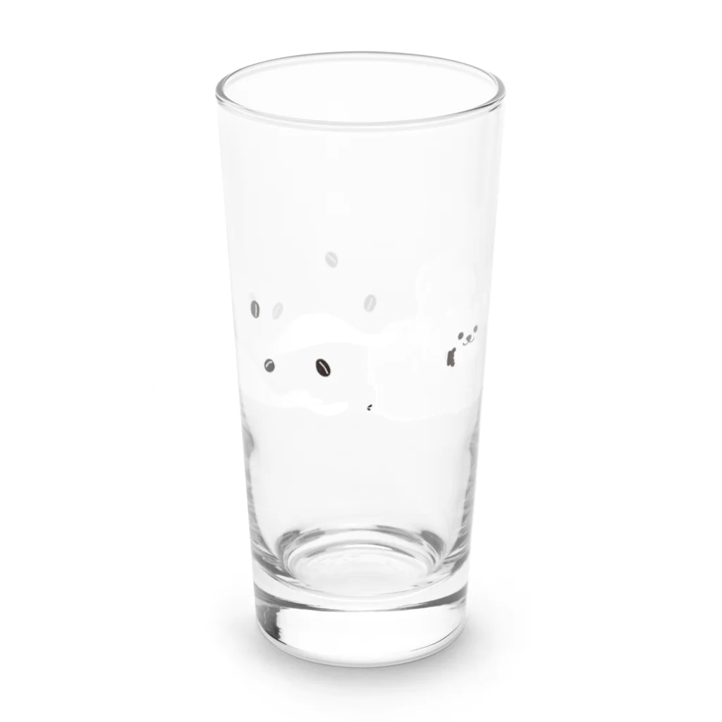 ポメラニアン 🐾 ポメポメしゅーくりむのコーヒー牛乳ぽめ(白) Long Sized Water Glass :back