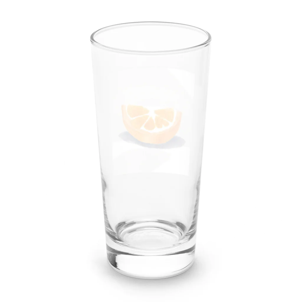 萌え断グッズのオレンジの断面 -隠れハート- Long Sized Water Glass :back