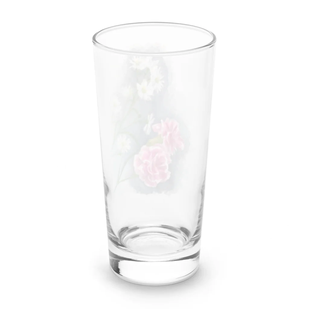 おやぽんのカーネーションと孔雀草ダイカット Long Sized Water Glass :back