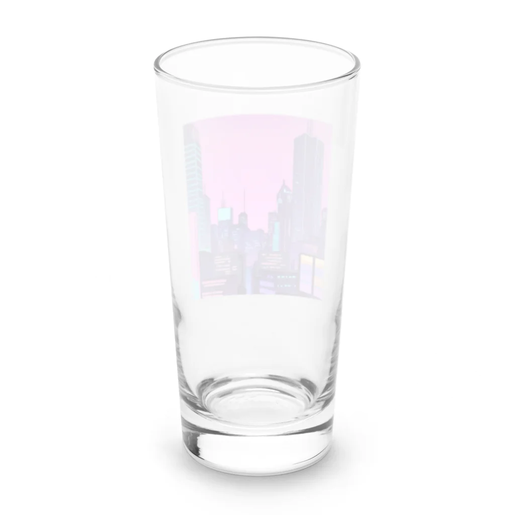 LEONのネオンな街並み Long Sized Water Glass :back