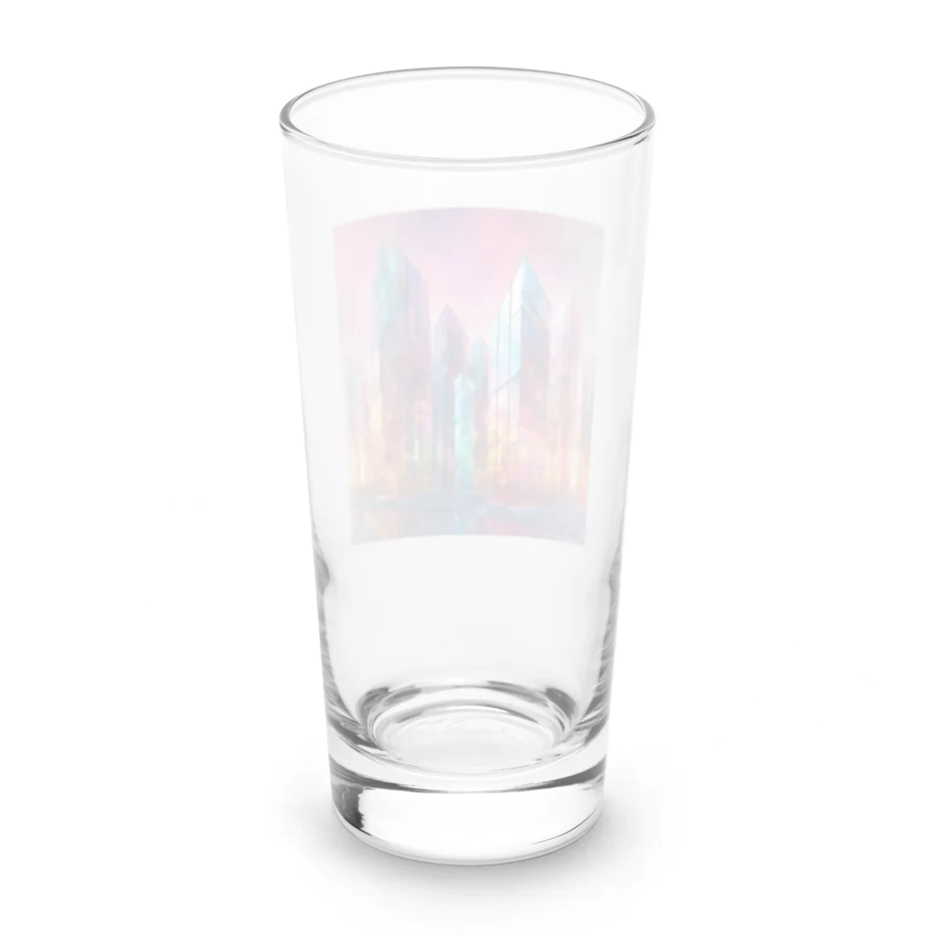 CHOCOLATEAのガラスの街並み Long Sized Water Glass :back