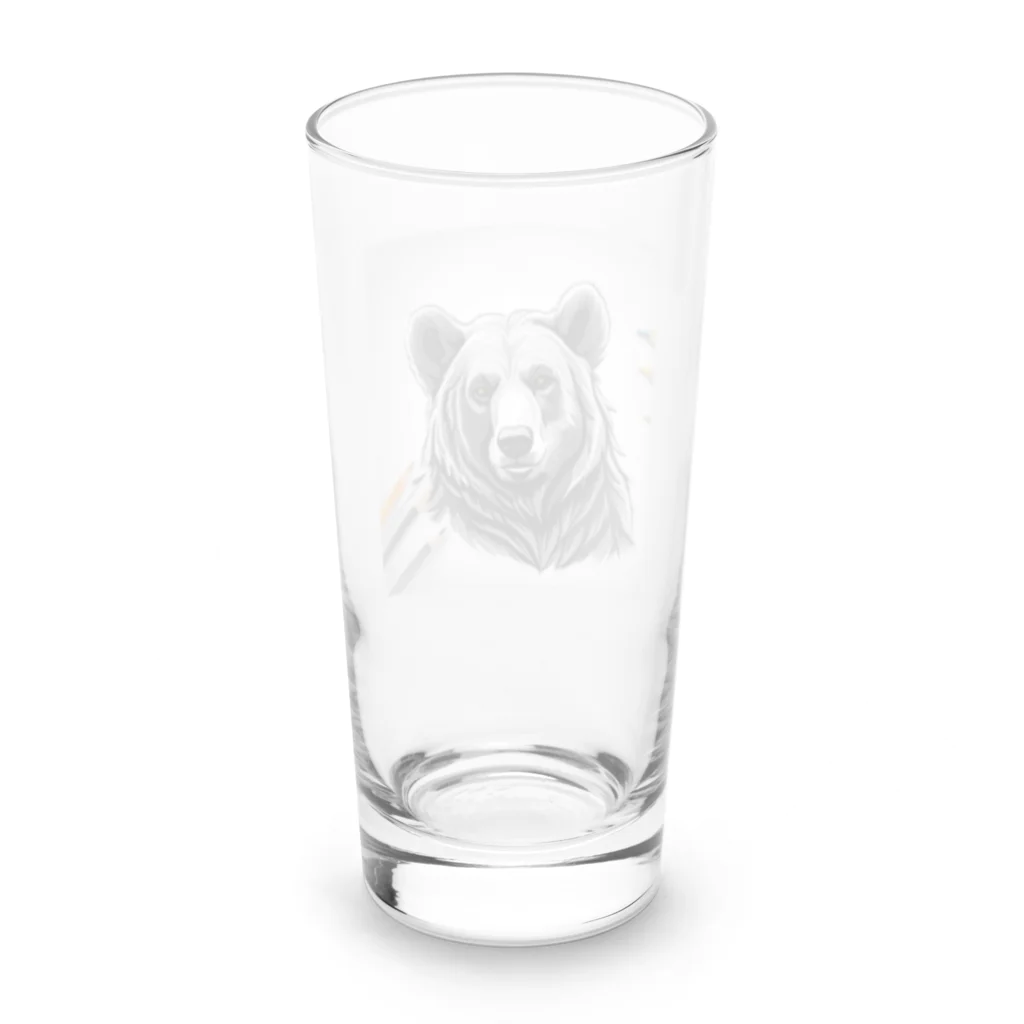 Toro Rosso Shopのえんぴつ絵の熊のグッツ Long Sized Water Glass :back