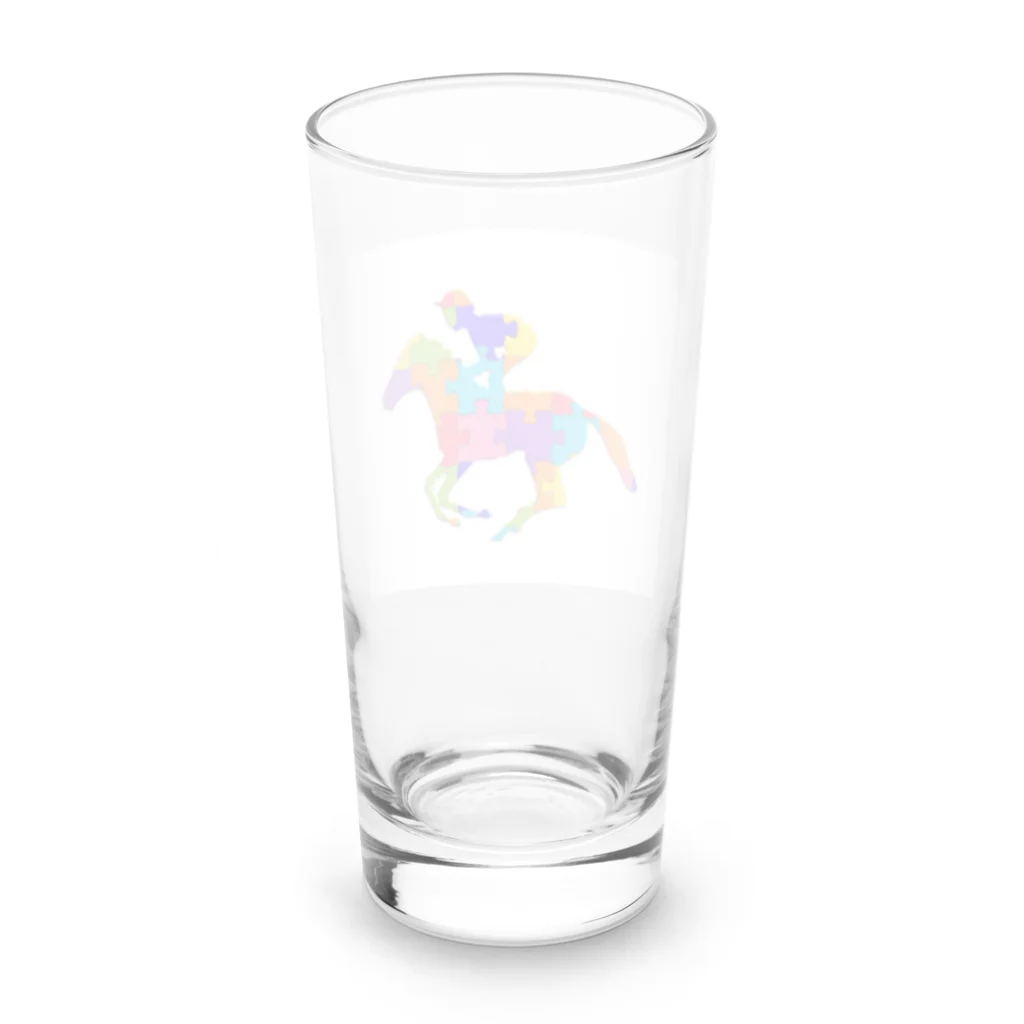 mumusのうま　jigsaw puzzle Long Sized Water Glass :back