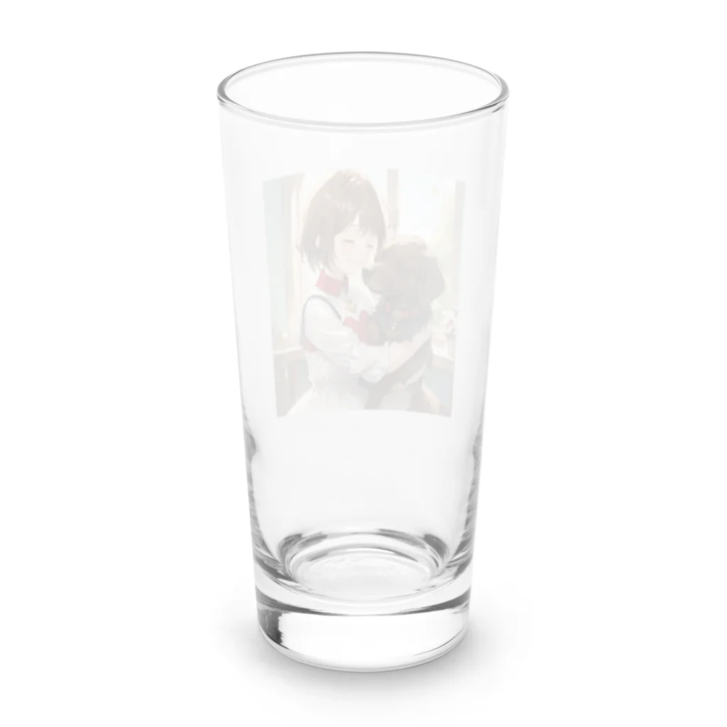 フウマショプの少女と愛犬 Long Sized Water Glass :back