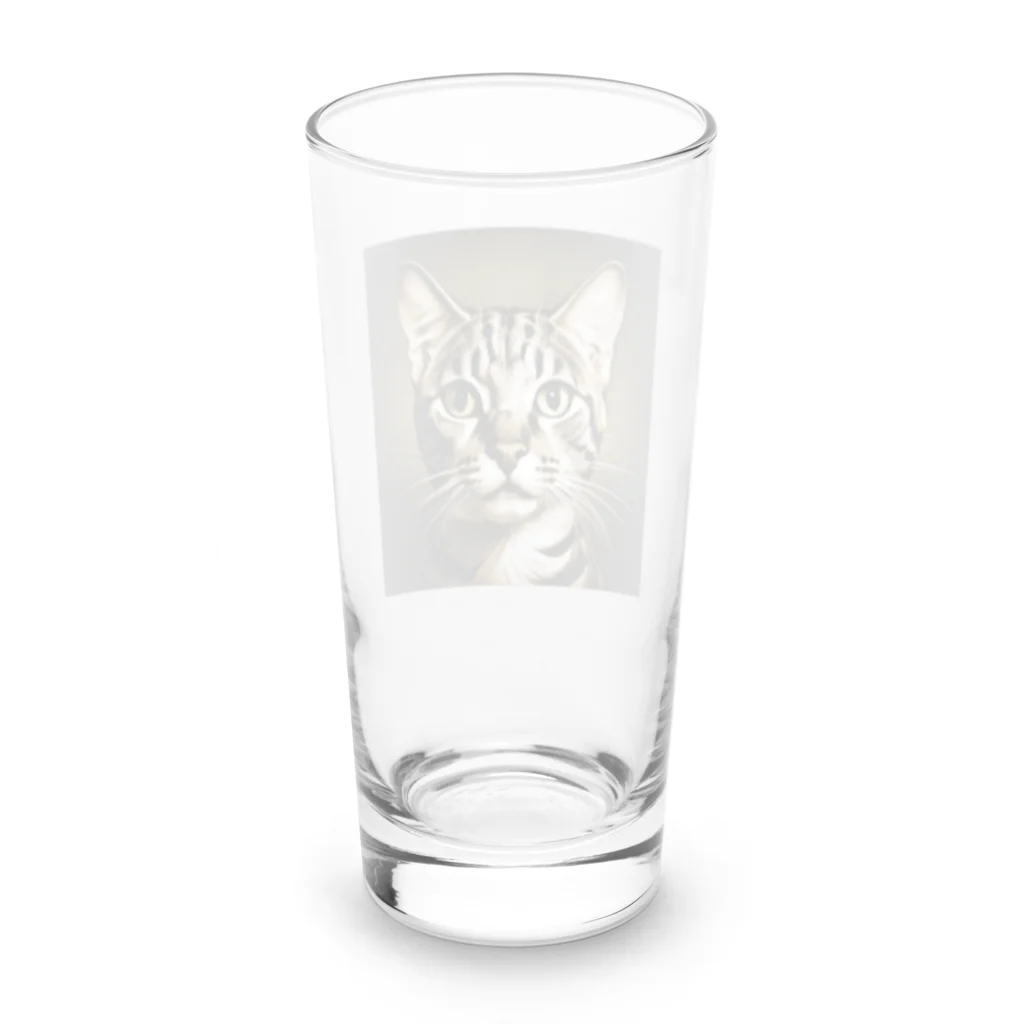 9neko6のサバンナキャット Long Sized Water Glass :back