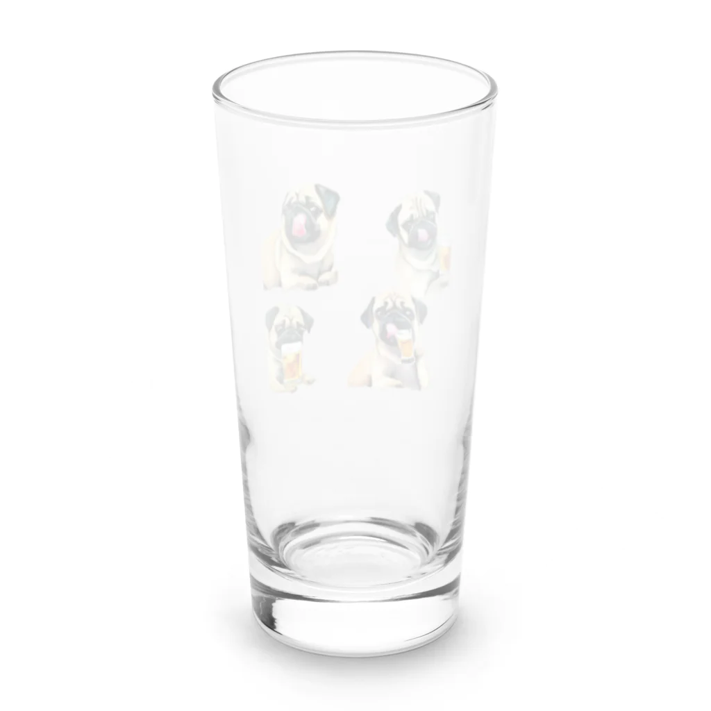 ✴︎Tiara shop✴︎のビール好きの犬 Long Sized Water Glass :back