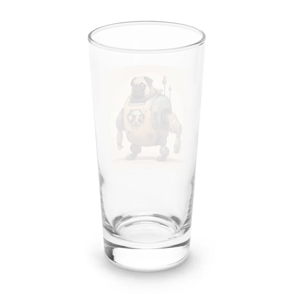 PUGおやじのロボパグ出動 Long Sized Water Glass :back