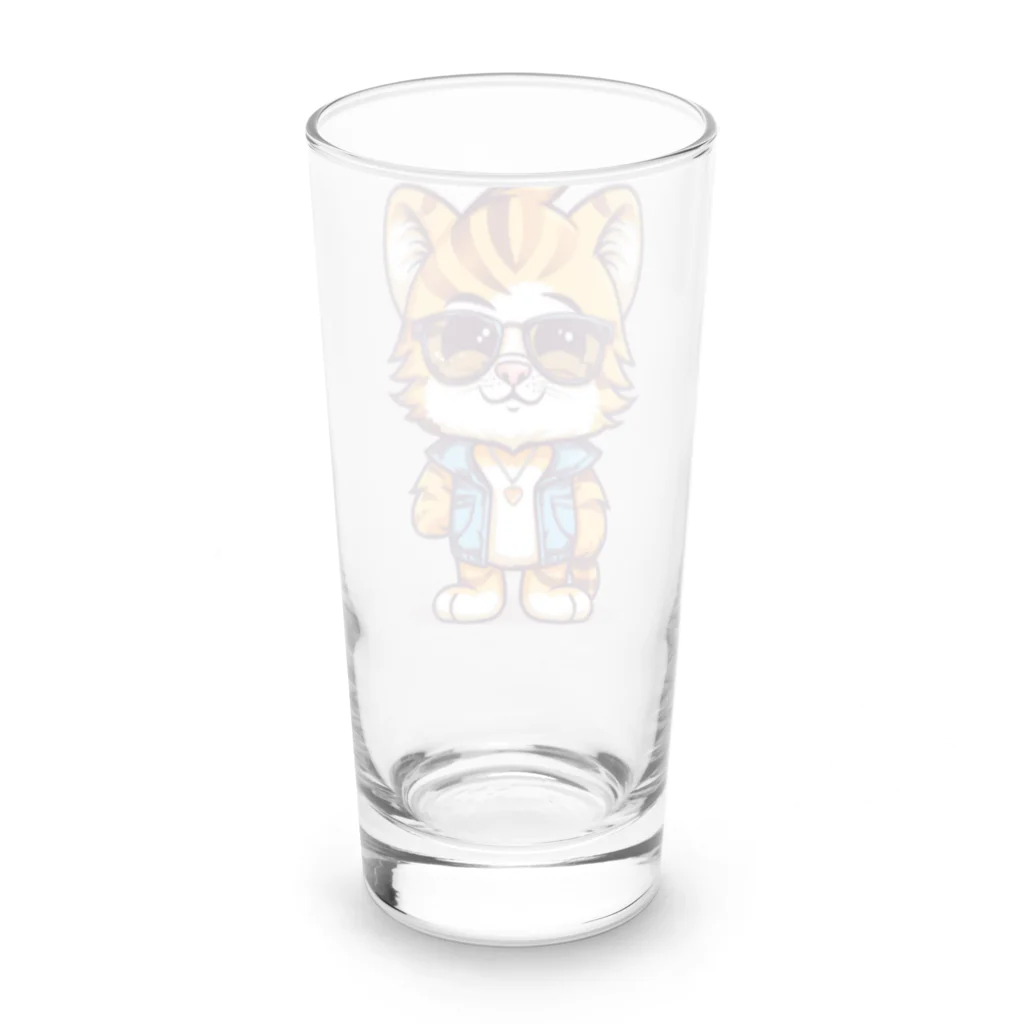 Vasetti_pressのベストを着たトラ Long Sized Water Glass :back