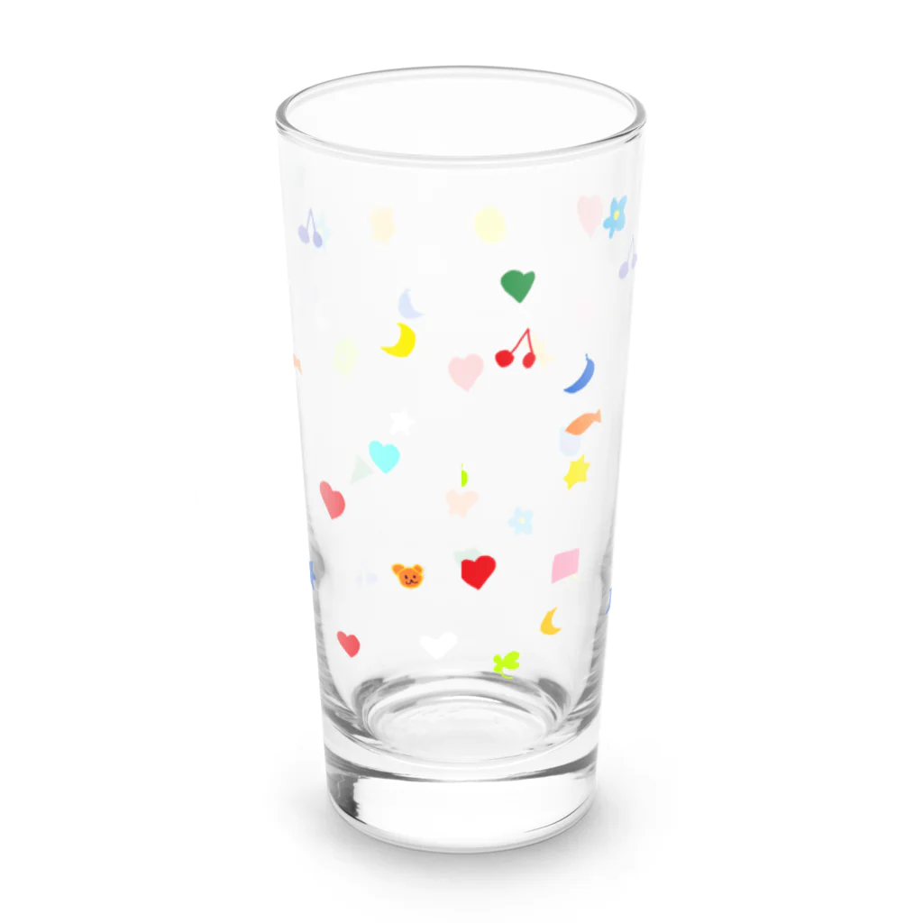 きたのかんむりのどっとのくま Long Sized Water Glass :back