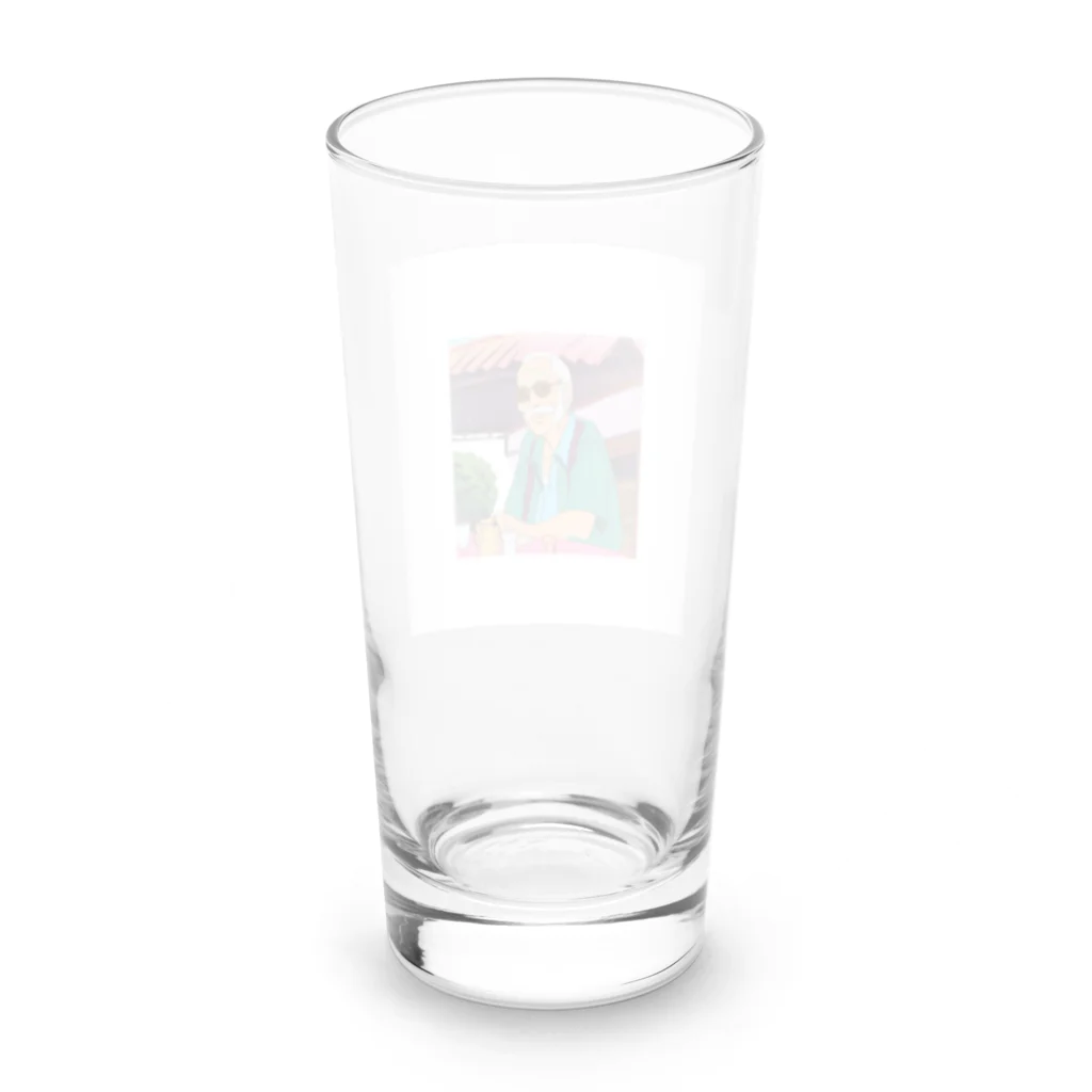 ラクダの店の休日のおじいちゃん Long Sized Water Glass :back