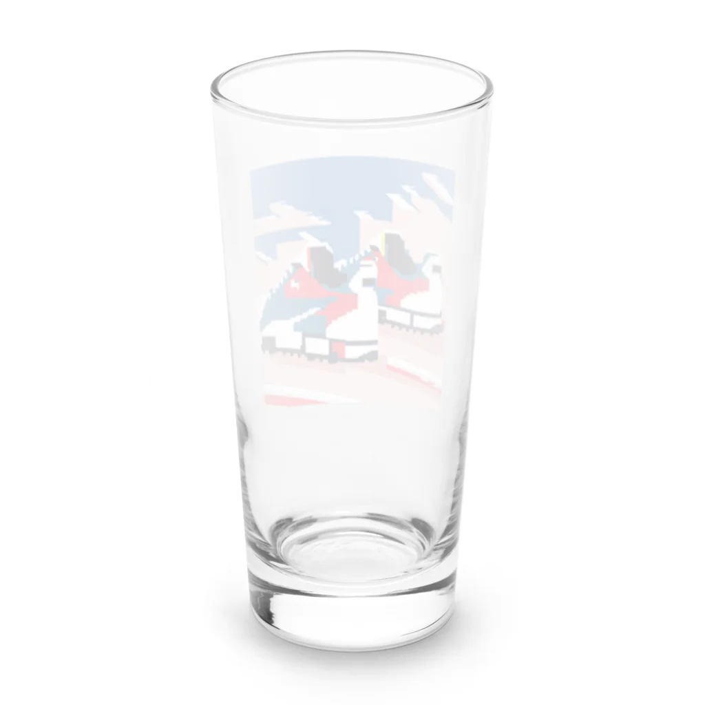 KAKI_のドット絵おしゃれなくつ Long Sized Water Glass :back