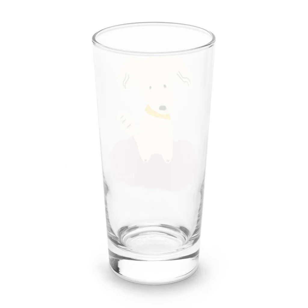 らくがき子さんのものづくり工房の✏️ワンコのきなこさん 〜もふもふ〜／名前あり Long Sized Water Glass :back